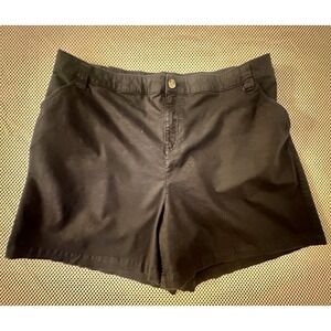 Style & Co Black Shorts Women Plus Size 18W Classic 4" Inseam‎ Stretch Casual